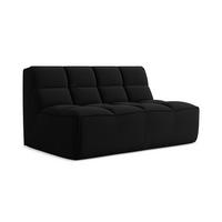 2-SITZER-SOFA Samt Stoff Schwarz - Schwarz, Kunststoff/Textil (160/75/93cm) - LaMiaSofa
