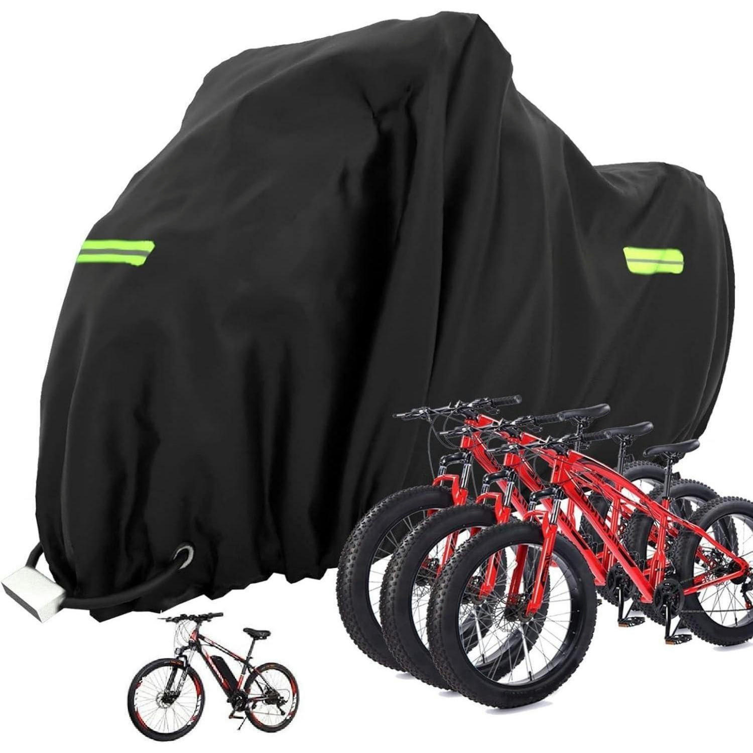 FAHRRADABDECKUNG Oxford 210 x 112 x 112 cm mit Schlosslöchern und Reflexstreifen - Schwarz, Textil (112/112/210cm)
