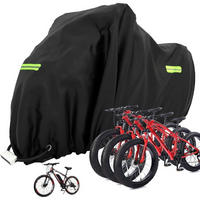FAHRRADABDECKUNG Oxford 210 x 112 x 112 cm mit Schlosslöchern und Reflexstreifen - Schwarz, Textil (112/112/210cm)