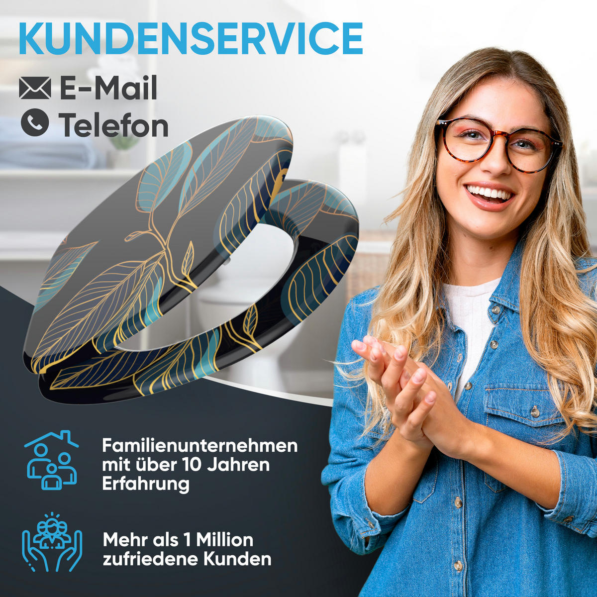 WC Sitz mit Absenkautomatik Tavira - Schwarz, Holzwerkstoff (38/6/47cm) - Sanilo