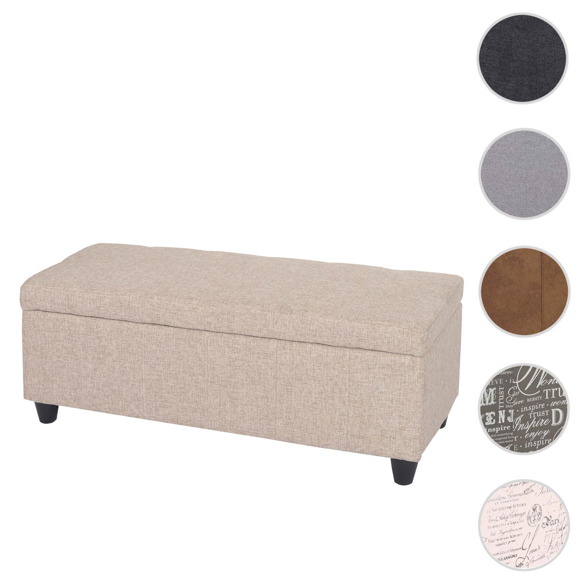 AUFBEWAHRUNGS-TRUHE Beige - Beige, Textil (114/45/45cm) - MCW