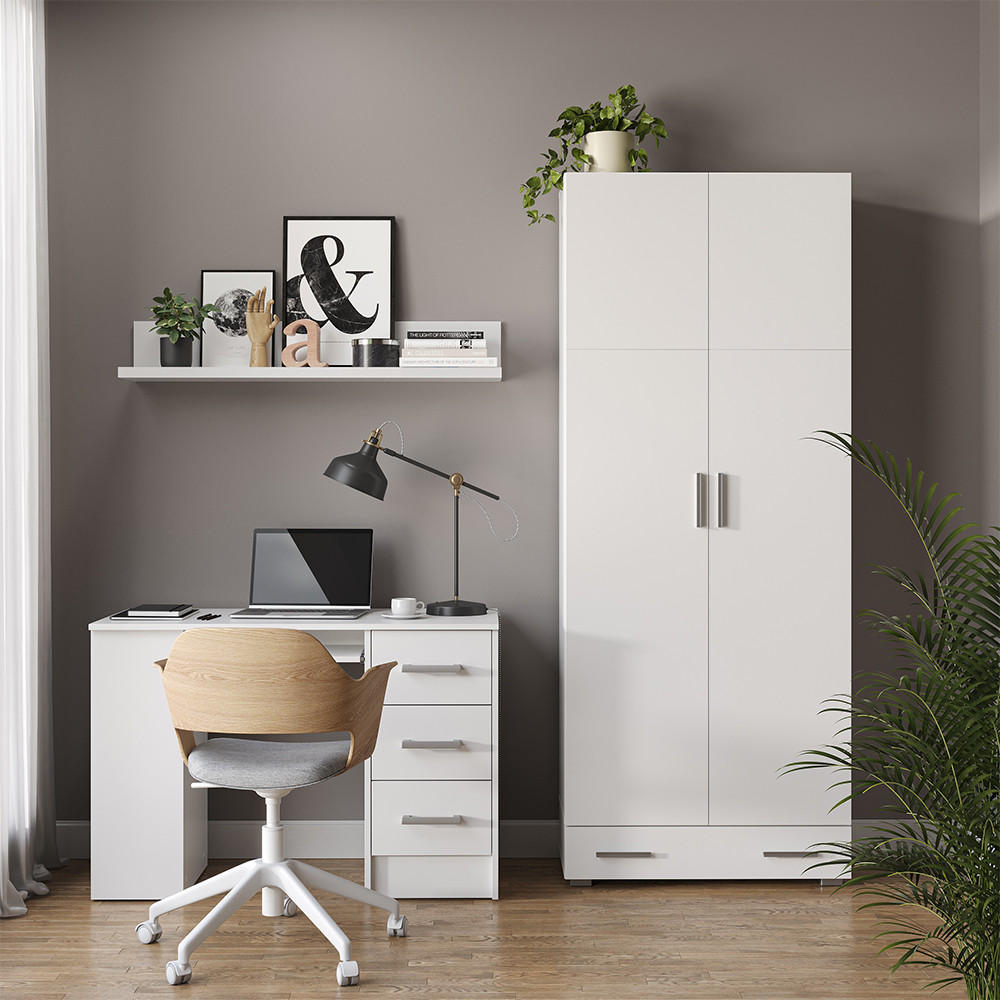 AKTENSCHRANK Frank Weiß 80 x 182.4 cm mit Schublade - Weiß, Holzwerkstoff (80/182.4/37cm) - Vicco