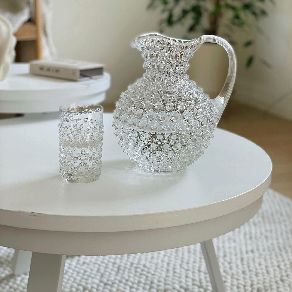 BEISTELLTISCH Batea S mit Tablett - Weiß, Holz (42/42/42cm) - Woodendot