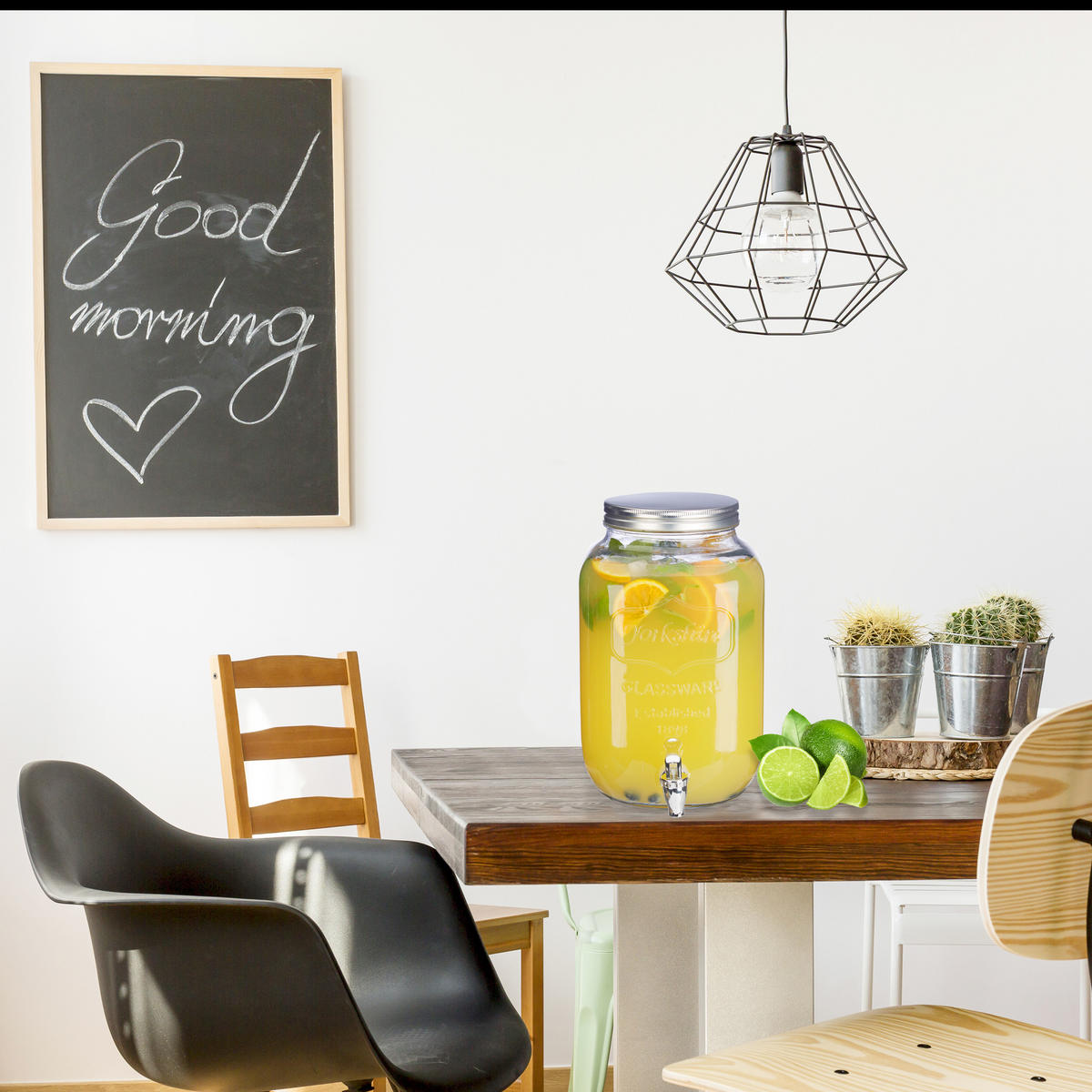 GETRÄNKESPENDER - Transparent, Glas/Kunststoff (8L) - Relaxdays