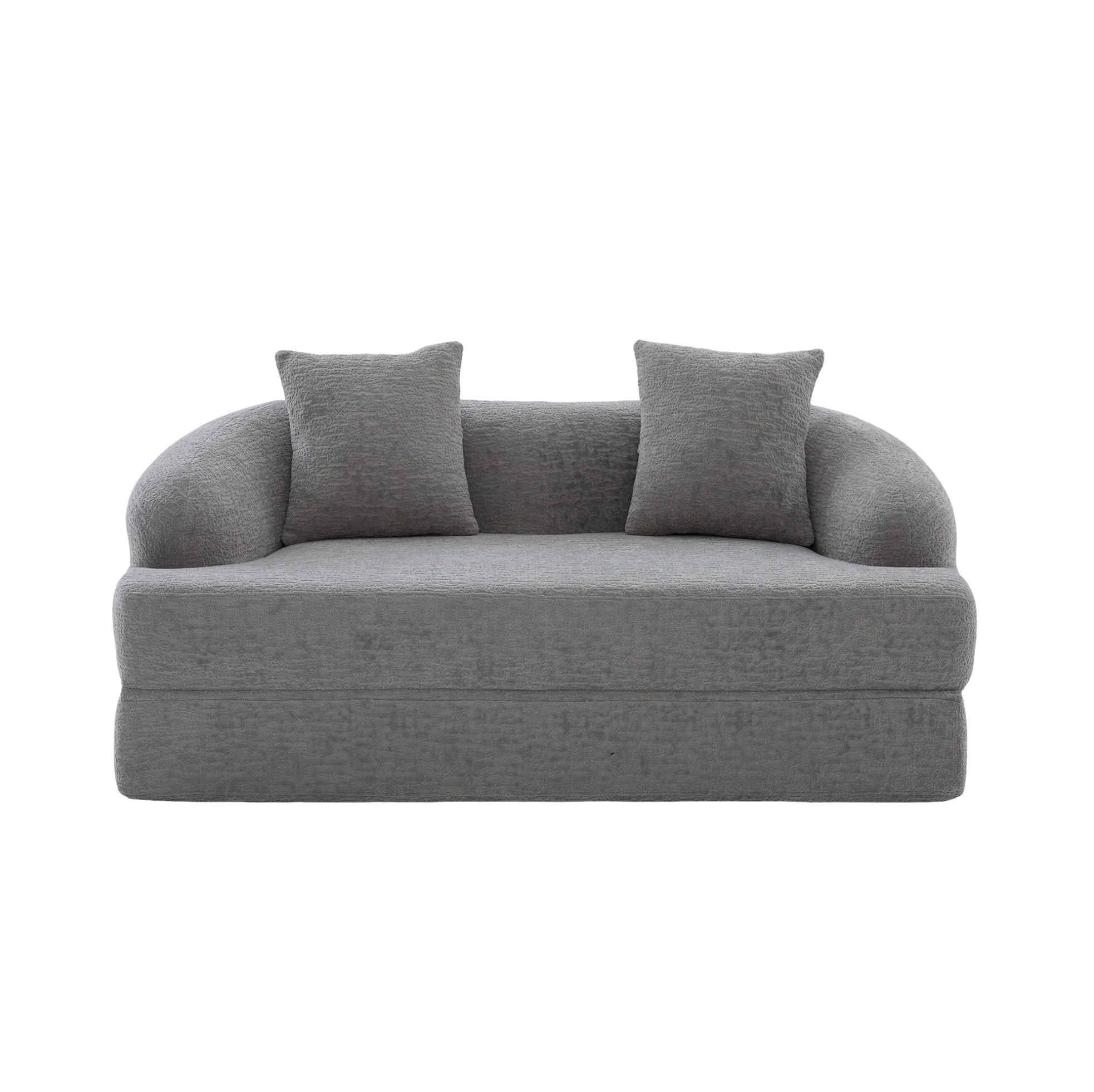 SCHLAFSOFA 157/84/65 cm aus Chenille mit Klappfunktion Hellgrau - Hellgrau, Textil (84/65/157cm) - Modenvie
