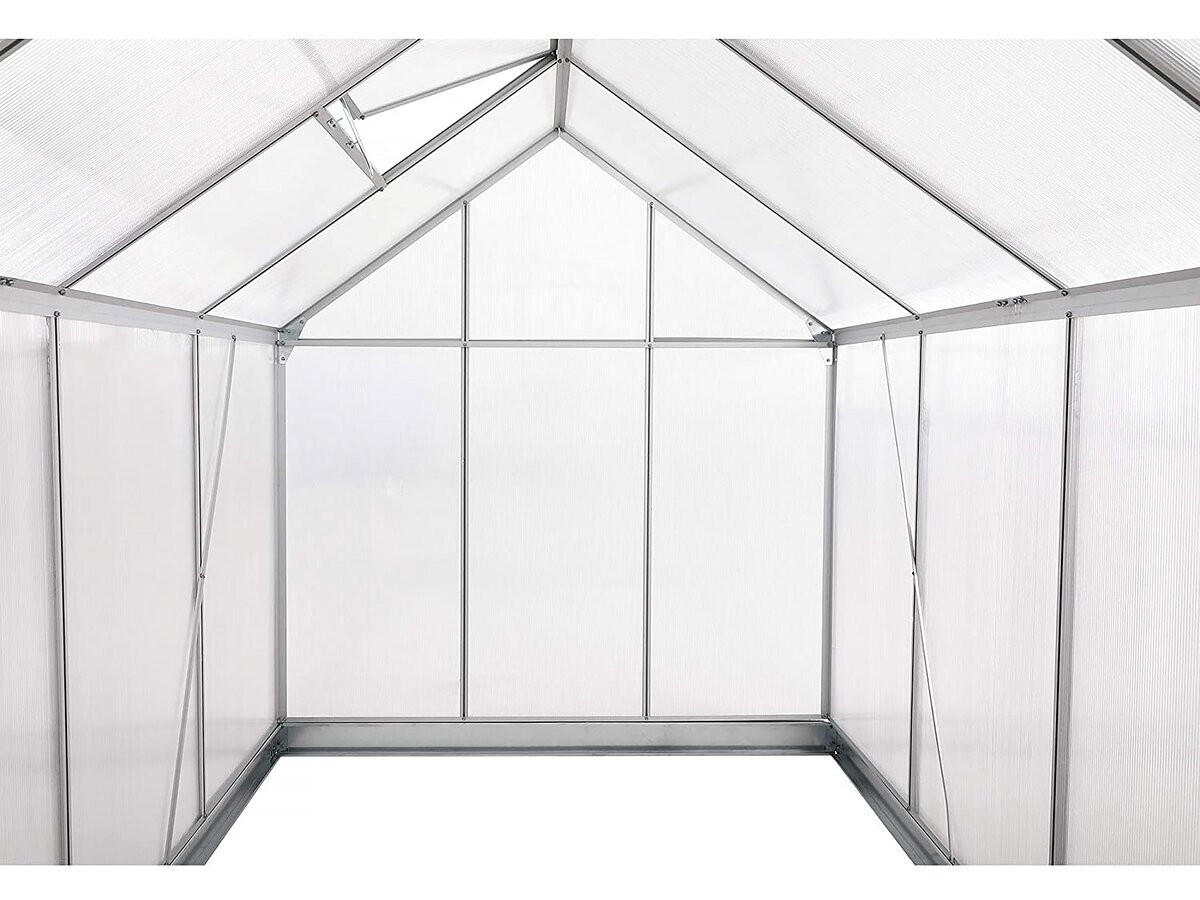 GEWÄCHSHAUS POLYCARBONAT basilic Grau - Grau, Metall (190/195/190cm) - Habitat Garten