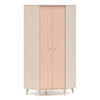 ECKSCHRANK Mevel Wüstensand / Millennial Pink 80 / 80 / 190cm - Pink, Holz/Holzwerkstoff (80/190/80cm) - Feldmann-Wohnen
