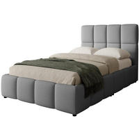 POLSTERBETT Nostro mit Bettkasten 140x200 cm grau - Schwarz/Grau, Textil (140/200cm) - Beautysofa