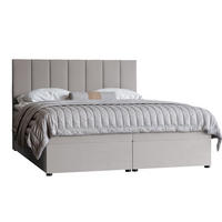 BOXBETT ZELTO 160/200 cm, mit Matratze und Topper, Grau - Grau, Holzwerkstoff/Textil (160/200cm) - Idohome