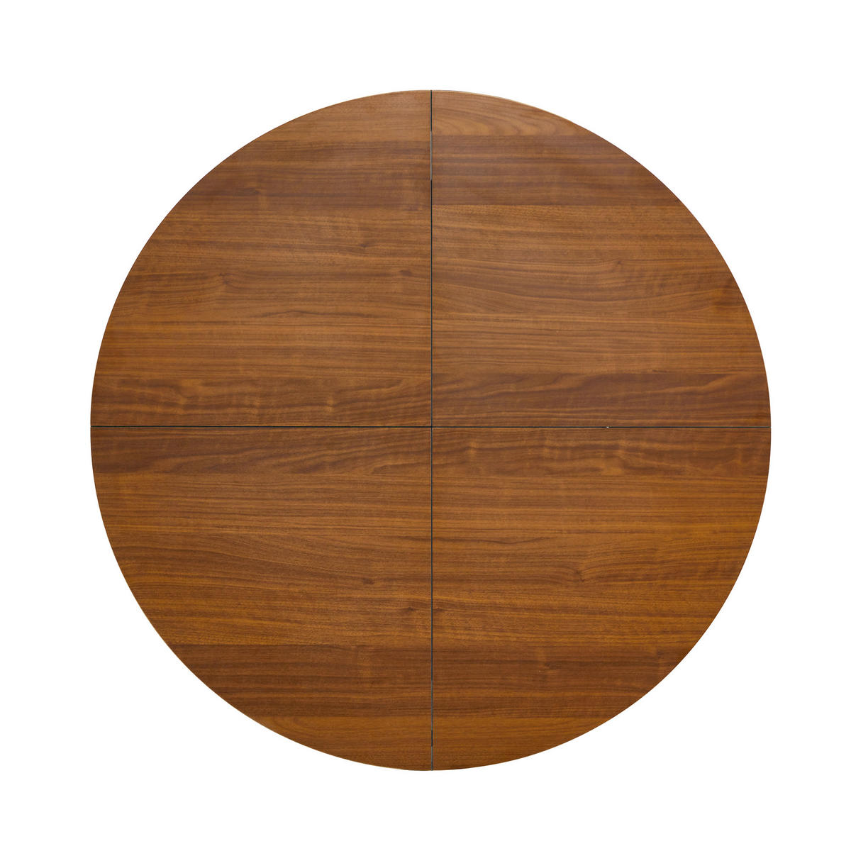 ESSTISCH 107/107/75 cm schwarz walnussfarben aus MDF und Metall mit doppelter Ablage - Schwarz, Holzwerkstoff (107/107/75cm) - OKWISH
