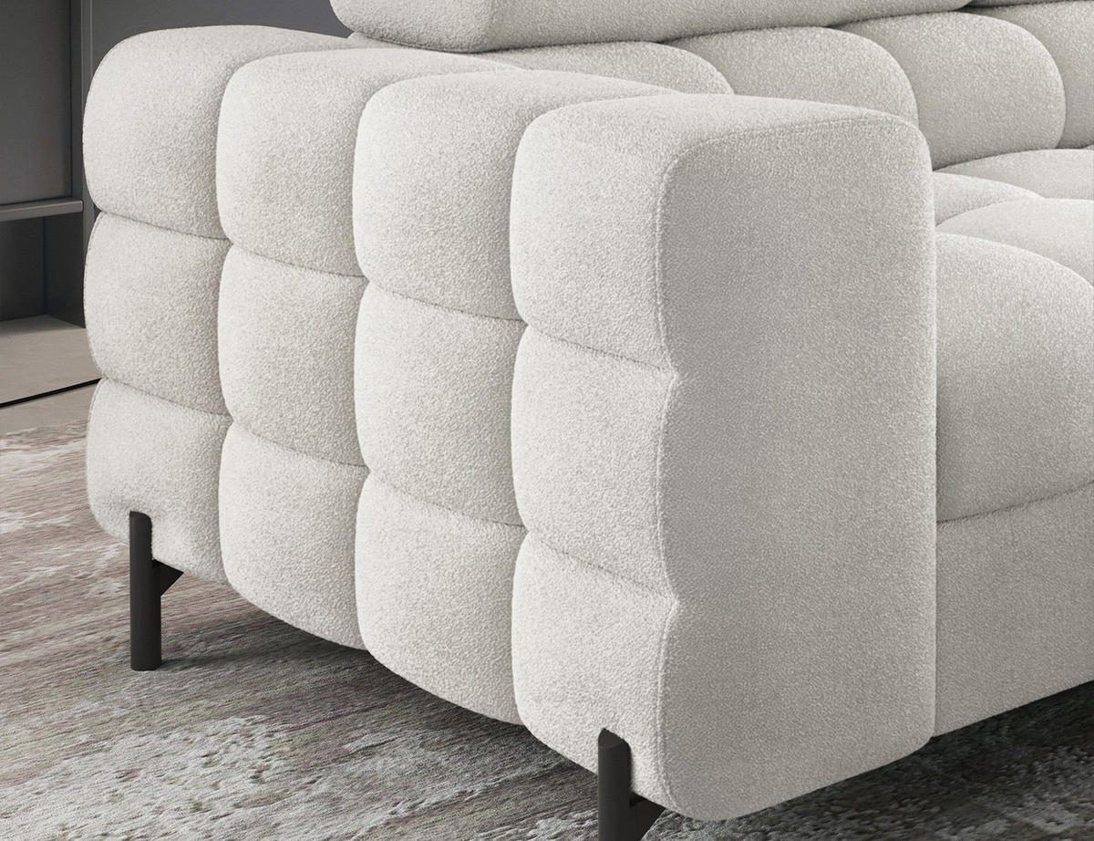 WOHNLANDSCHAFT FERUCCE Ecksofa L-Form – Polsterecke mit Schlaffunktion, Bettkasten & verstellbaren Kopfstützen 276 cm - Creme, Kunststoff (276/200cm) - Wohnideebilder