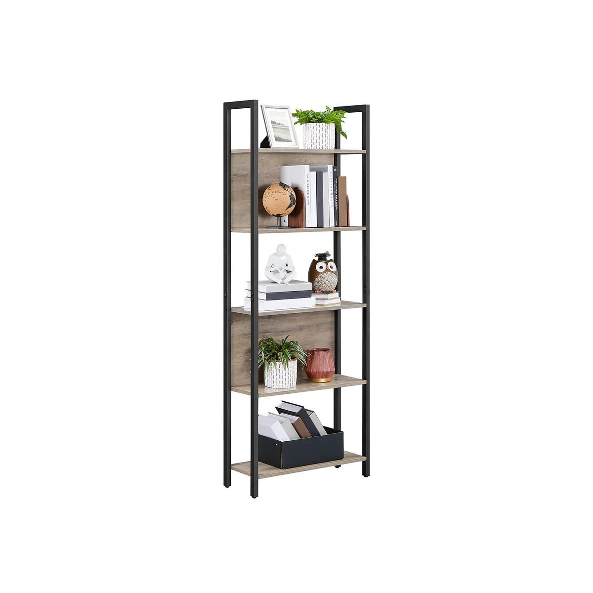 STANDREGAL BÜCHERREGAL - Schwarz, Holzwerkstoff (24/165/62cm) - Hansiro