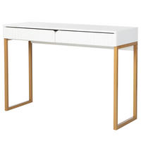 SCHREIBTISCH - Goldfarben, Holzwerkstoff/Metall (40/110/75cm) - home24