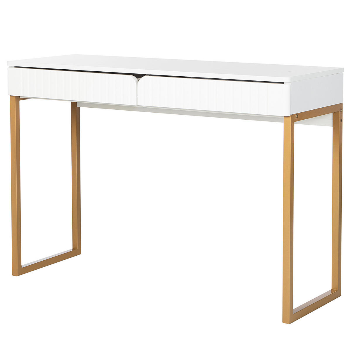 SCHREIBTISCH - Goldfarben, Holzwerkstoff/Metall (40/110/75cm) - home24