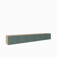 TV-SCHRANK Cali 300 cm, sechstürig, artisan, grün - Eiche Artisan/Olivgrün, Kunststoff (300/41/40cm) - Margaret Hadas24
