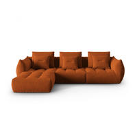 ECKSOFA modular links Bloom aus Samt terrakotta 2 Sitzplätze - Terracotta, Textil (216/332cm) - Micadoni