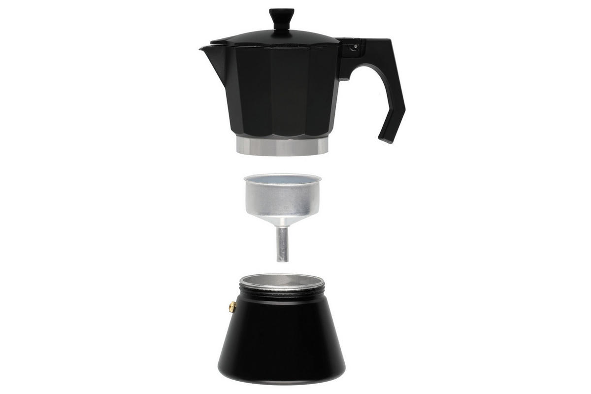 ESPRESSOKOCHER Aluminium 300 ml - Schwarz, Metall (18/18/10.5cm)