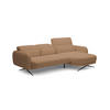 ECKSOFA Barillo – Verstellbare Rückenlehne, Stahlfüße, Elegante Armlehnen, Drei Rückenkissen, Freistehend, 261x170x97 cm – Rechte, Karamell - Creme, Holz/Textil (261/170cm) - DomoHome