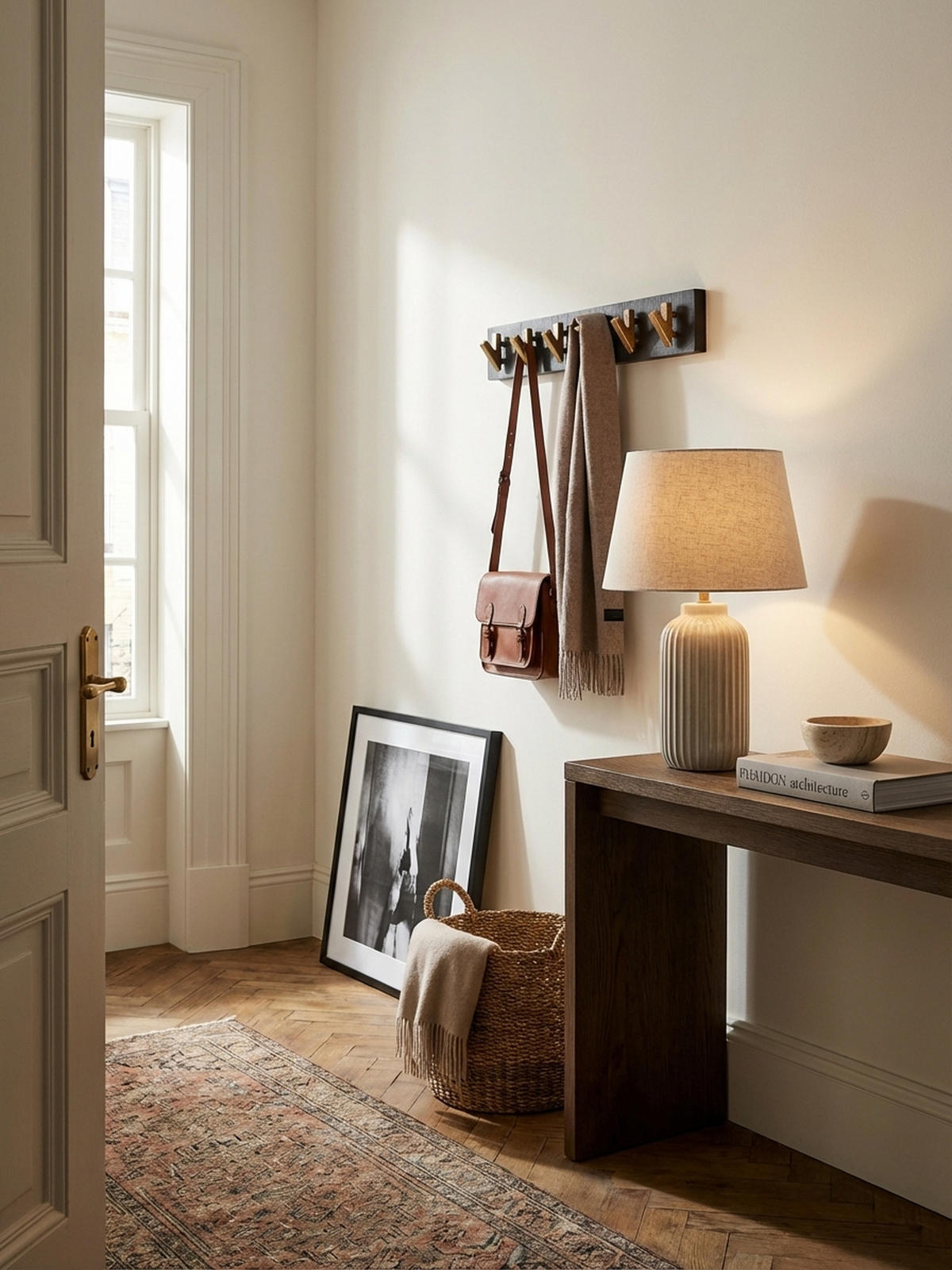 WANDGARDEROBE Mango Massivholz Metall Modern 60x10x8 cm Schwarz Gold - Schwarz, Holz (60/10/8cm) - KADIMA DESIGN