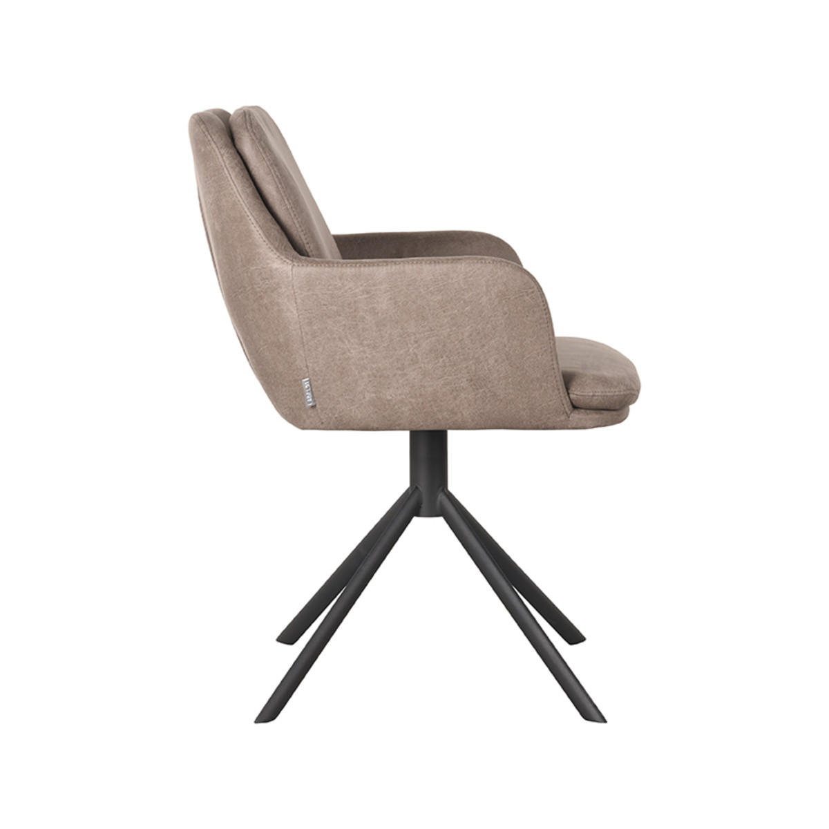 ESSZIMMERSTUHL Joy Taupe 63/58/83 cm 2er-Set - Taupe, Textil (58/83/63cm) - LABEL51