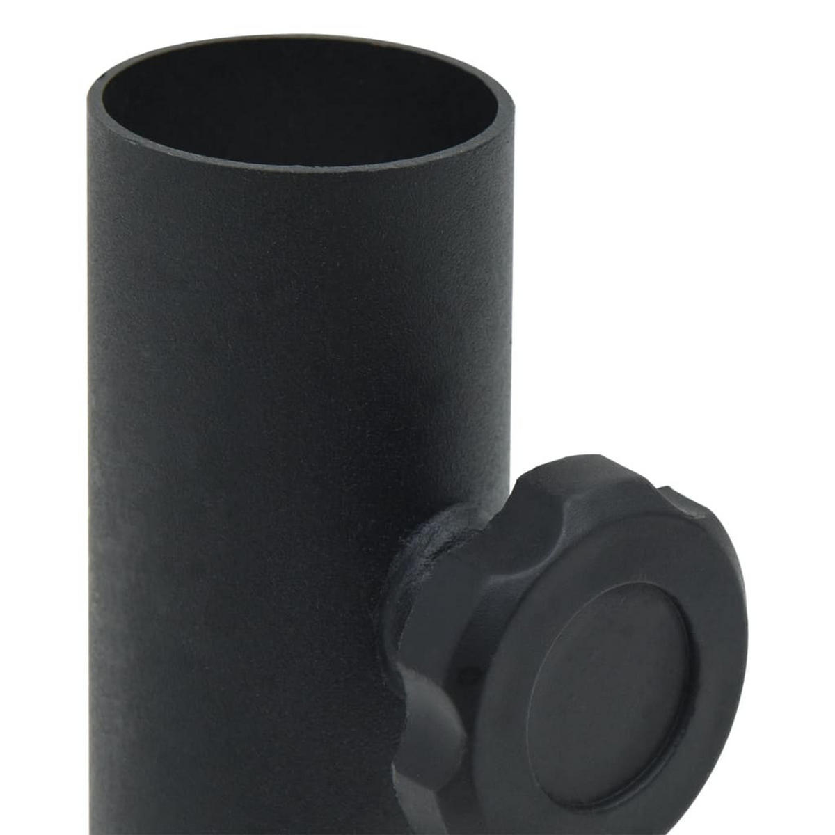 SONNENSCHIRMSTÄNDER Für Ø32/34/38 Mm Mast Mattschwarz Stahl - Schwarz, Metall (9.5/9.5cm) - vidaXL