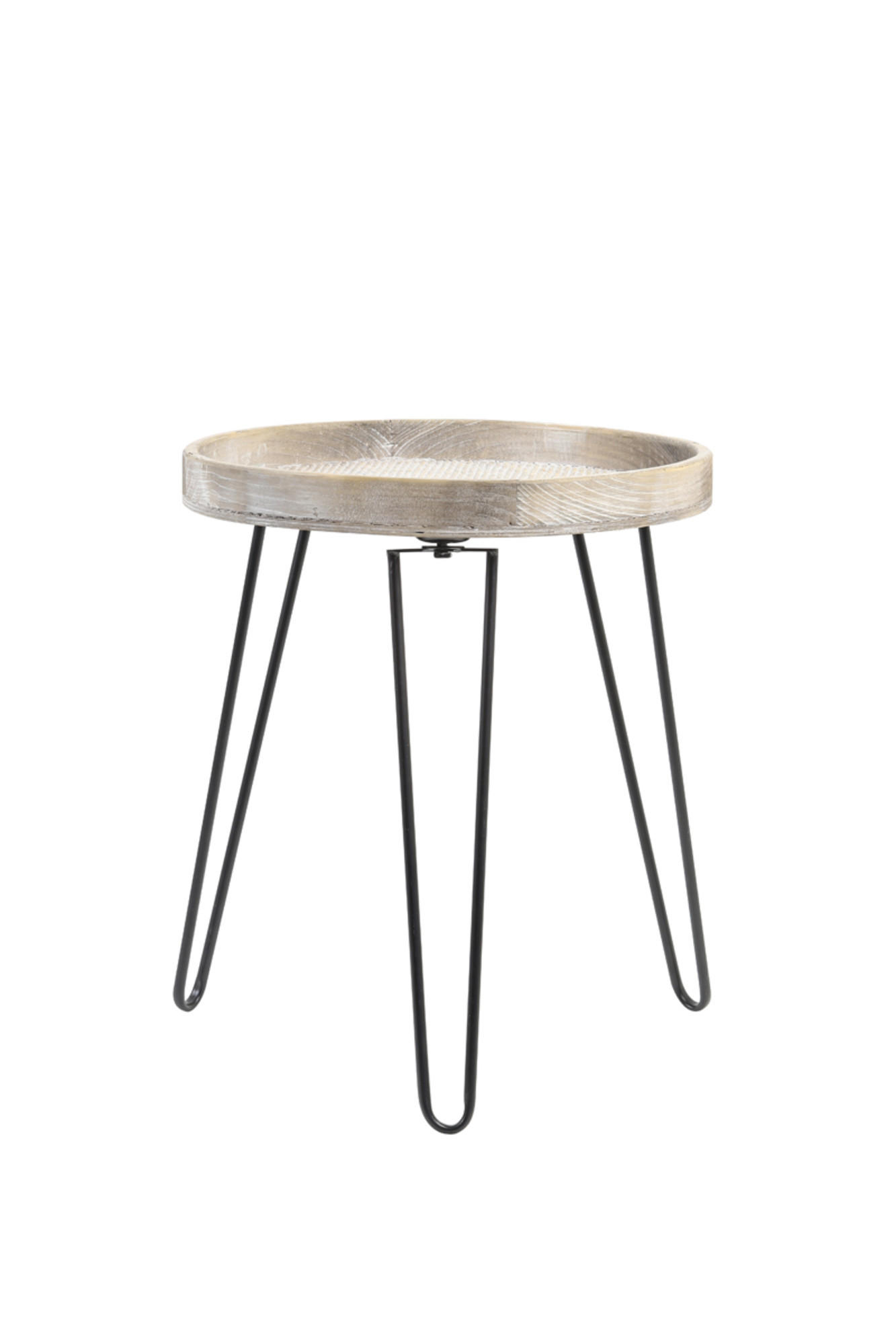 BEISTELLTISCH Kenzie Braun Ø45/52,5cm - Braun, Holz (45/45/52.5cm) - Light & Living