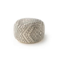 POUF Elias Grau 55x55x30 cm - Grau, Textil (55/30/55cm) - benuta