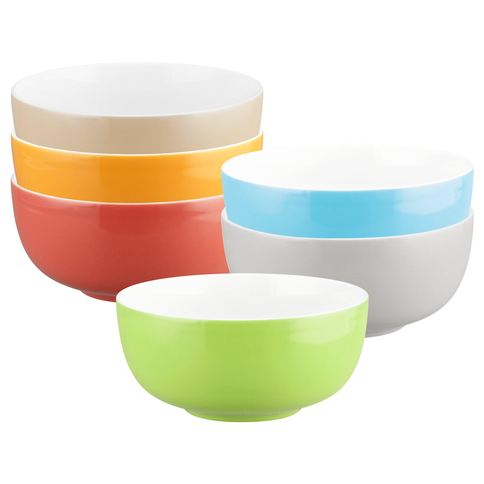 MÜSLISCHALEN Liberty Pure Colors Mixed ø 15 cm 6er Set - Multicolor, Keramik (15cm) - Seltmann Weiden