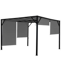 PERGOLA BEJA Grau - Grau, Metall (305/212/405cm) - MCW