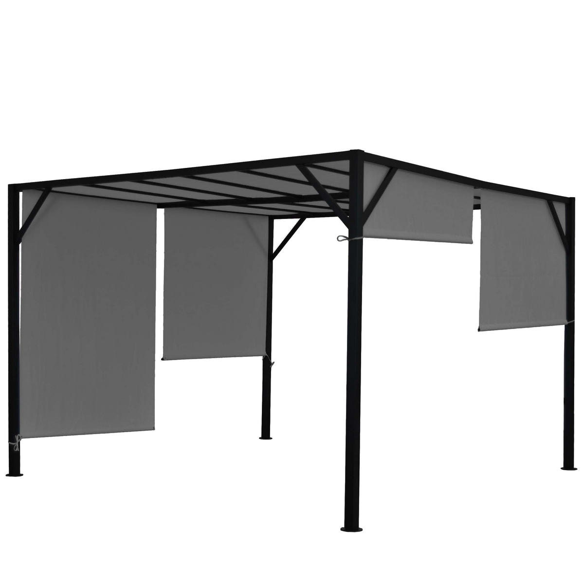 PERGOLA BEJA Grau - Grau, Metall (305/212/405cm) - MCW