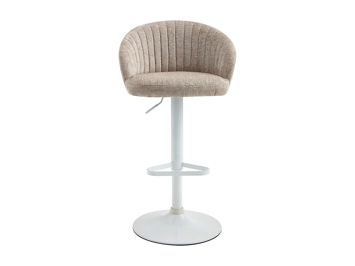 BARHOCKER - 54 cm x 52 cm - Stoff - Cremefarben DORALIZ - Creme, Textil (54/105/52cm) - Vente-Unique