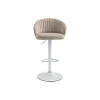 BARHOCKER - 54 cm x 52 cm - Stoff - Cremefarben DORALIZ - Creme, Textil (54/105/52cm) - Vente-Unique