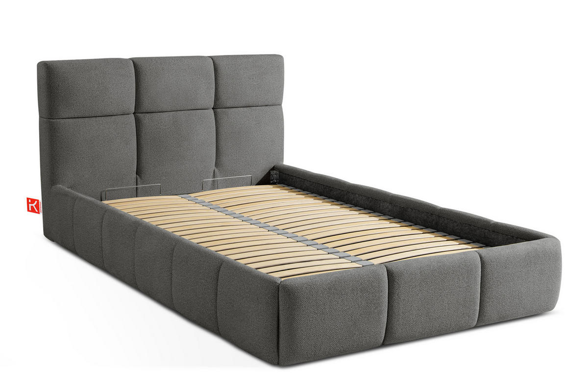 POLSTERBETT ALTOS Einzelbett, dunkelgrau - Dunkelgrau, Holz/Holzwerkstoff (120/200cm) - KONSIMO®