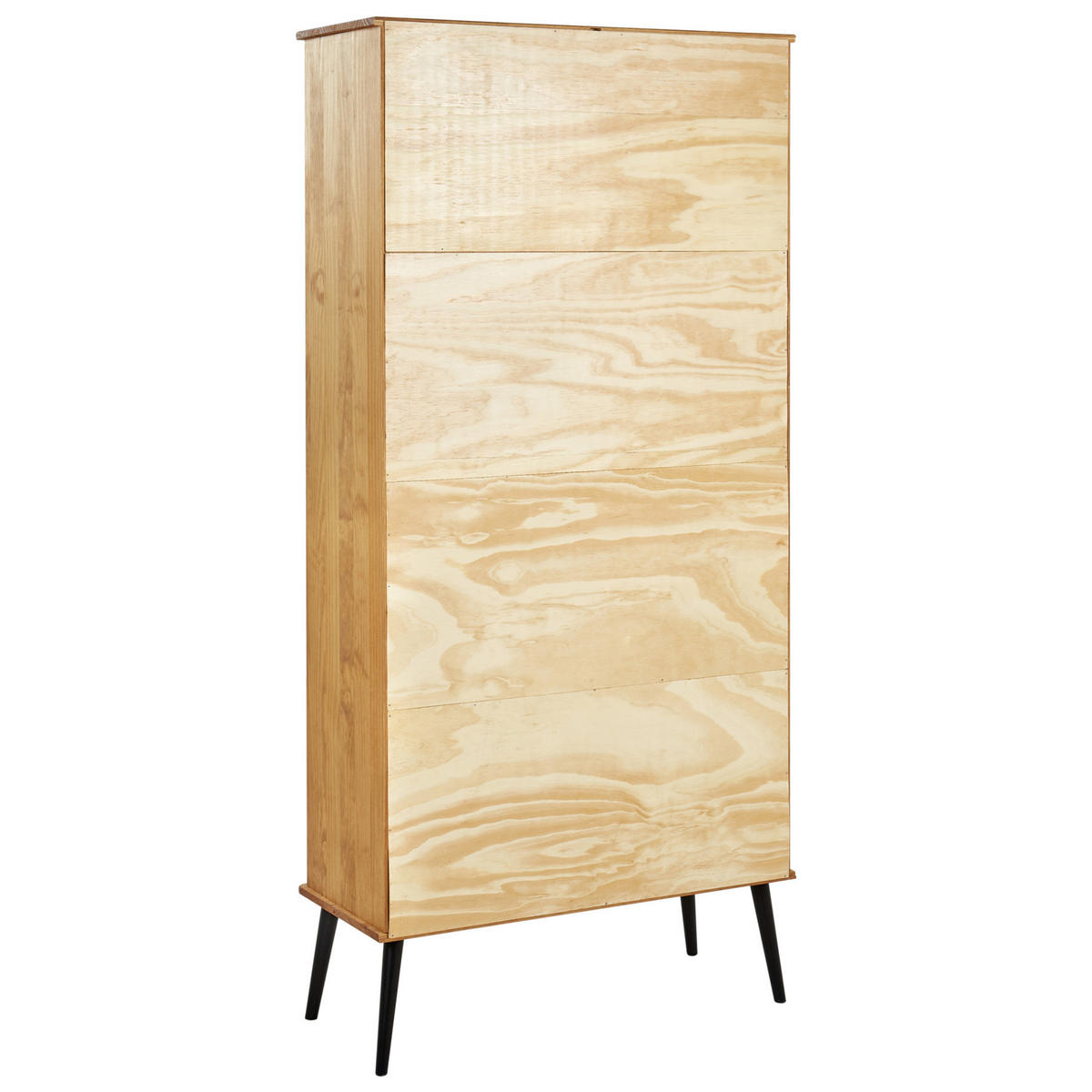 BOKHYLLA furu 190 cm brun Timmins - Ljusbrun, Trä (90/190/39cm) - Beliani