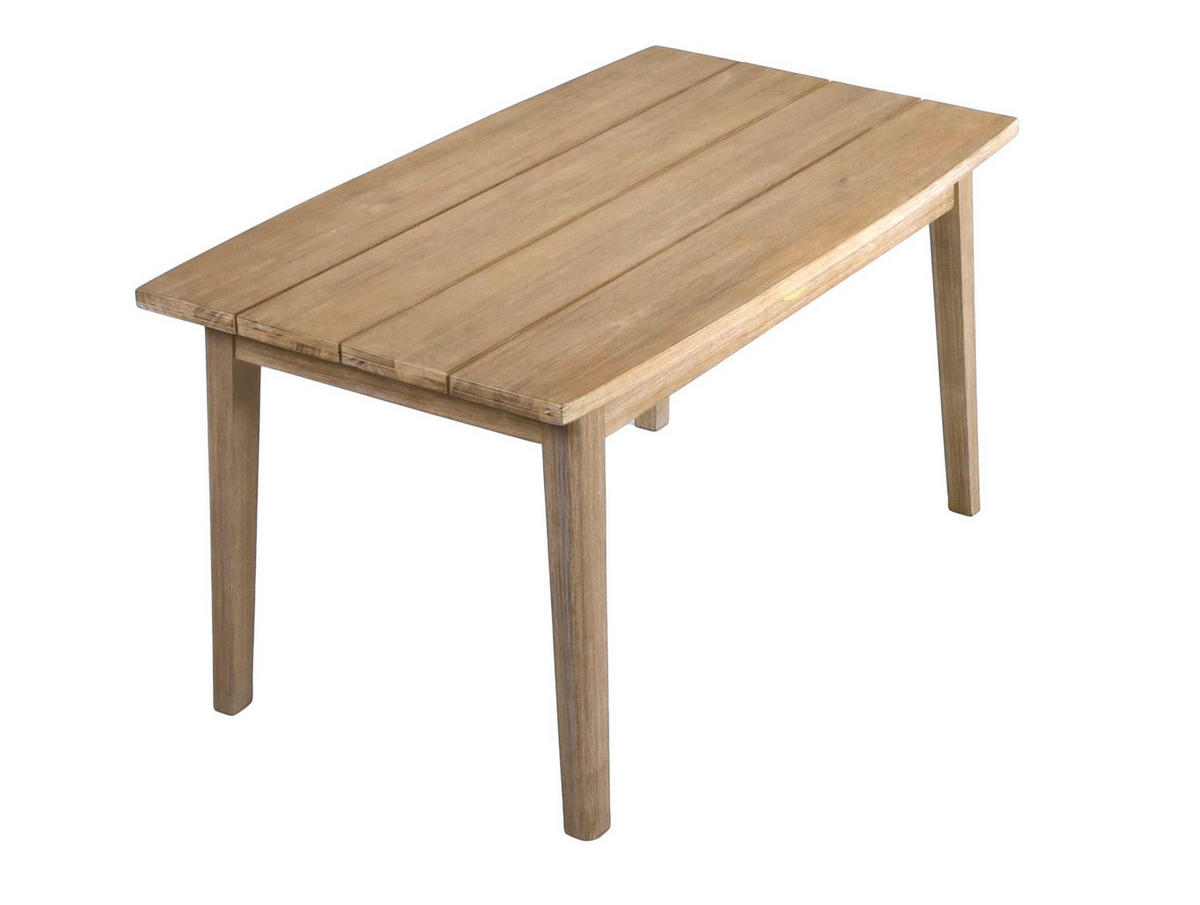 GARTEN-SITZGRUPPE Lisbon 4-teilig Kunststoffgeflecht Gartenmöbel-Set - Braun, Holz - DELUKE