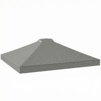 PAVILLON-DACH Ersatz 3 x 3 m mit UV50+ Schutz, wasserfest und mit 8 Abflusslöchern, Hellgrau - Hellgrau, Textil (300/25/300cm)