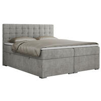 BOXBETT SUSAN 120/200 Hellgrau Struktur - H3 - Hellgrau, Holz/Textil (120/200cm) - MKS