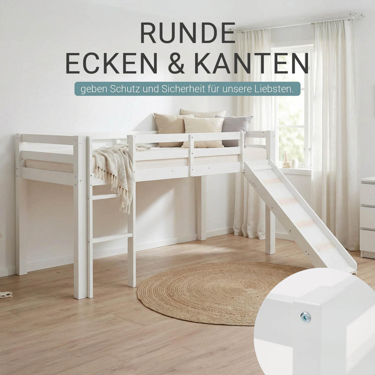 HOCHBETT 90/200 cm mit Lattenrost - Weiß, Holz (90/200cm) - Homestyle4u