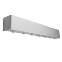 GARDEROBENLEISTE Wandgarderobe Matt Weiß 57 cm - Weiß, Metall (57/8/7.8cm) - Designfabrik Hamburg