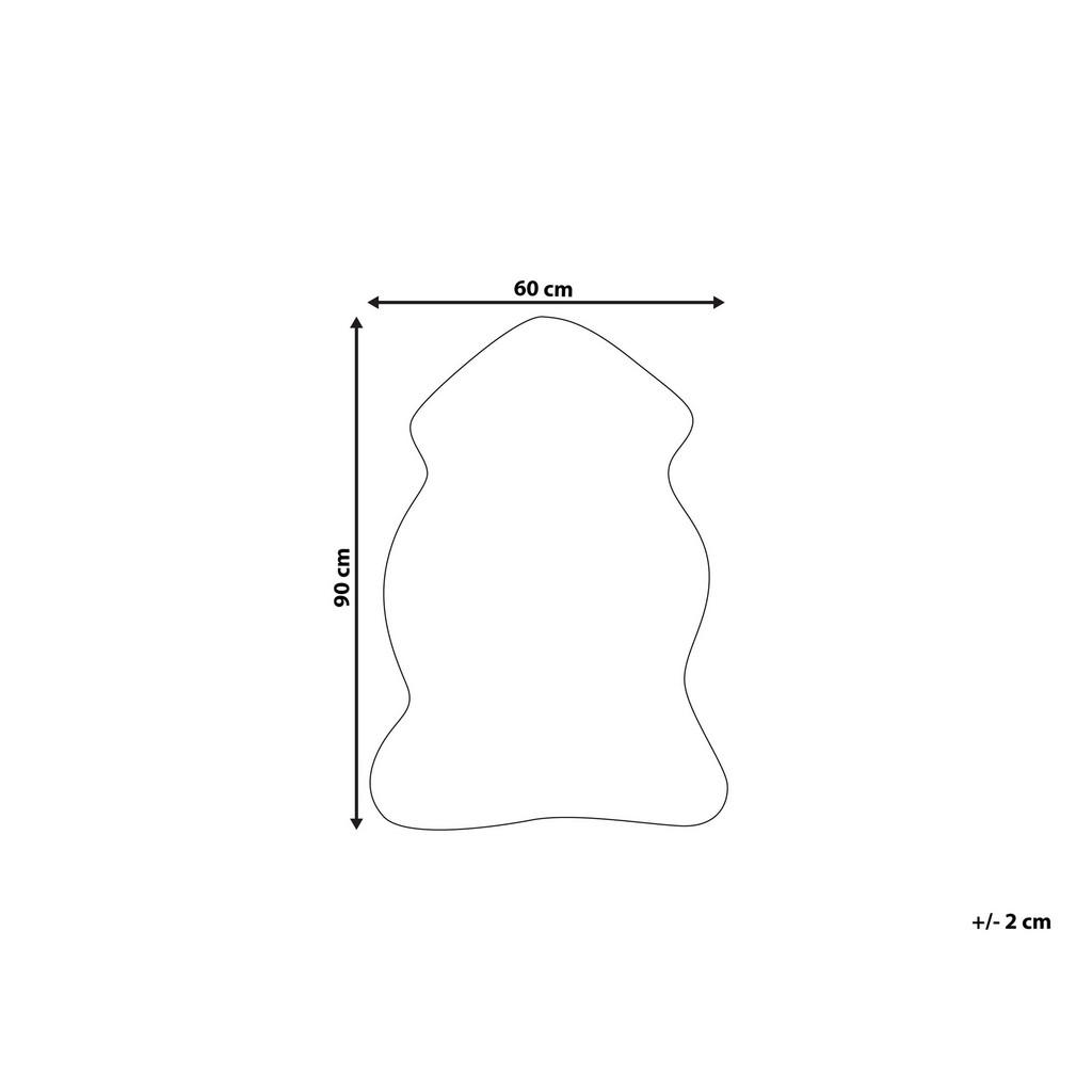 Thumbnail - Beliani Shaggy-Kunstfell-Teppich, Beige, Kunststoff, Freiform, 53x88 cm, Teppiche & Böden, Teppiche, Hochflorteppiche & ...