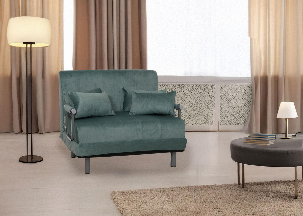 SCHLAFSESSEL Grün - Grün, Textil (105/80/190cm) - MCW