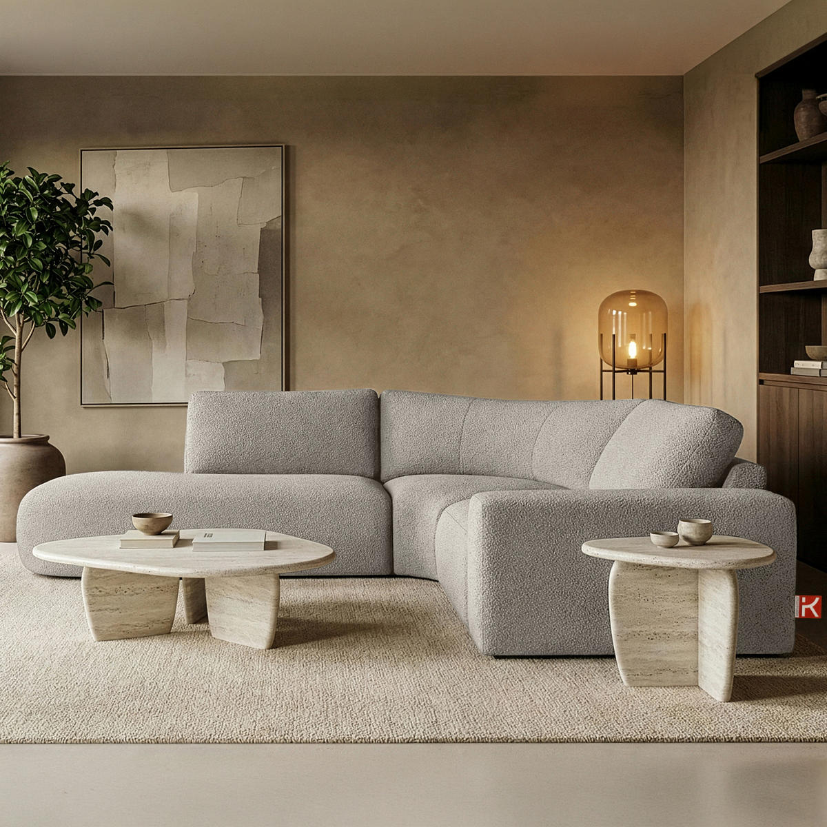 ECKSOFA LINKS ZUCCO, Braun - Braun, Holz/Holzwerkstoff (224/293cm) - KONSIMO®