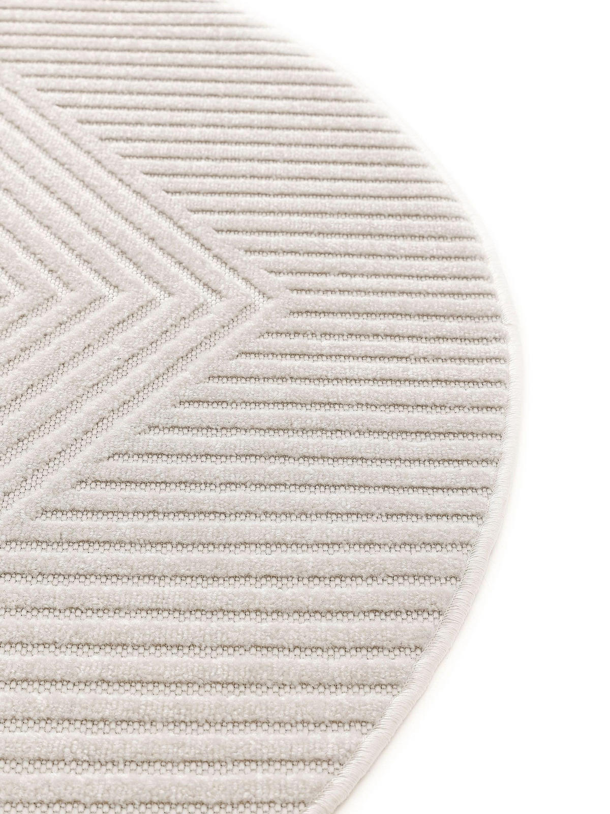 OUTDOORTEPPICH rund Mars Cream ø 160 cm rund - Creme, Textil (160/160cm) - benuta Pop
