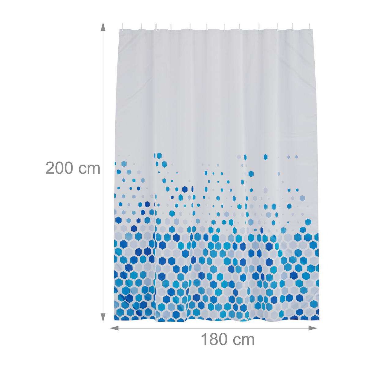 DUSCHVORHANG - Multicolor, Textil (180/0.1cm) - Relaxdays