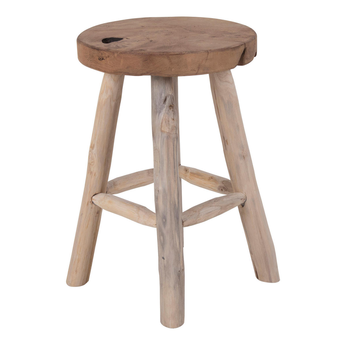 SITZBANK, Bakira, Natur, Holz, 30 x 30 x 45 cm - Naturfarben, Holz/Textil (30/45/30cm) - ebuy24