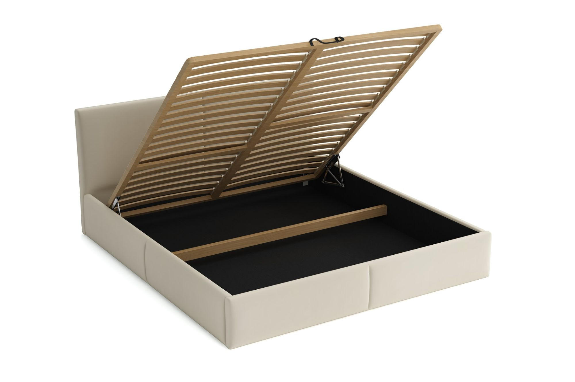 Thumbnail - Fun Möbel Polsterbett, Hellgrau, Textil, 160x200 cm, Schlafzimmer, Betten, Polsterbetten