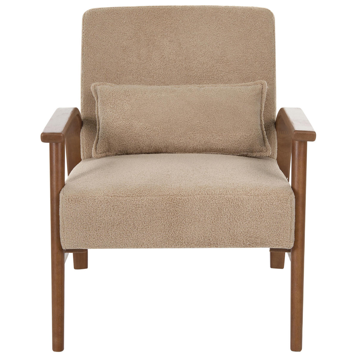 SESSEL Bouclé Sandbeige Skara - Sandfarben/Beige, Textil (70/83/88cm) - Beliani