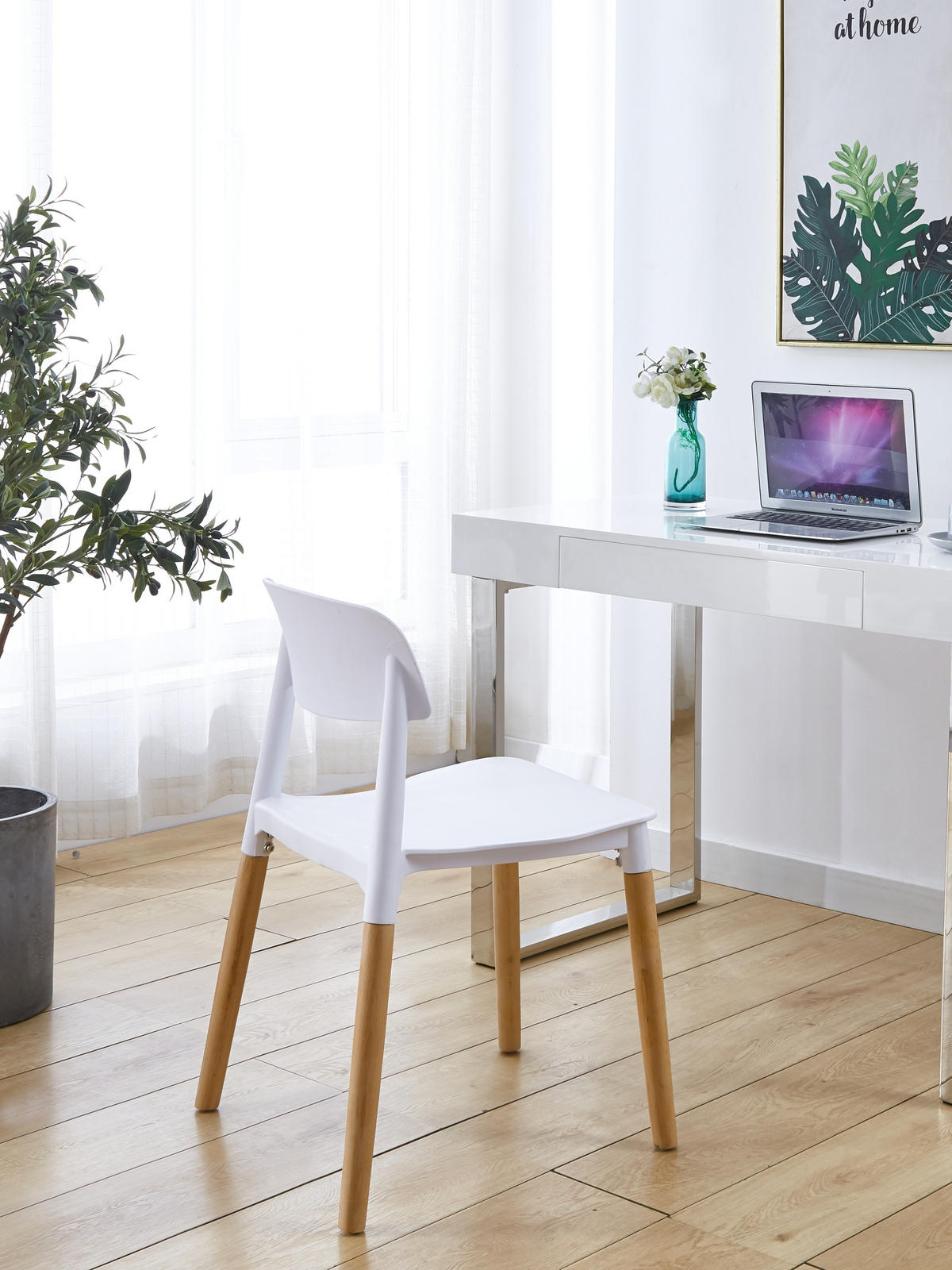 STUHL 4er-Set Polypropylen Weiß - Weiß, Kunststoff (45/75/46cm) - Nordlys