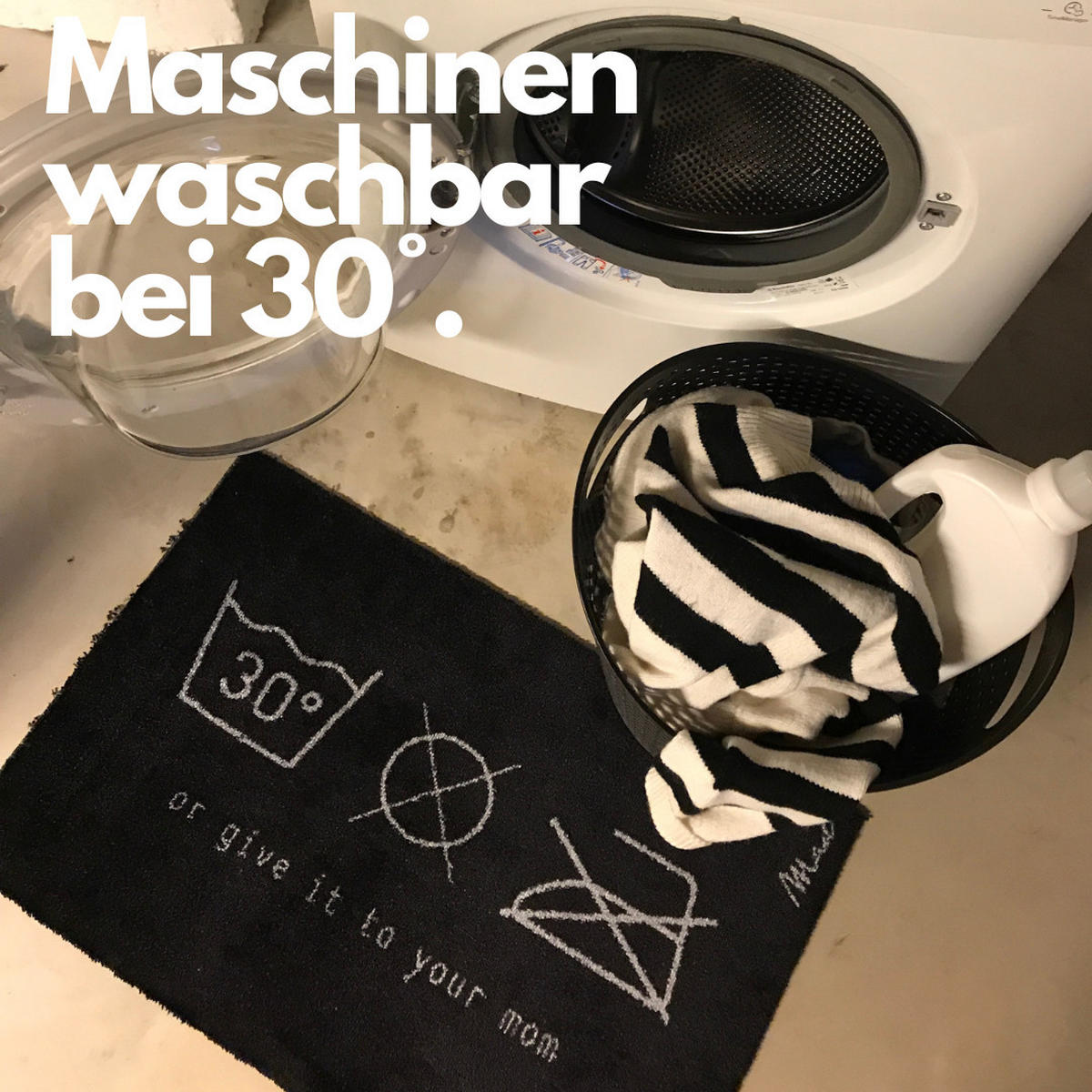 OUTDOOR FUßMATTE "Catty" mit Tiermotiv Katze "Meow" grau 50 x 75 cm - Hellgrau/Grau, Kunststoff/Textil (50/75cm) - MAD ABOUT MATS