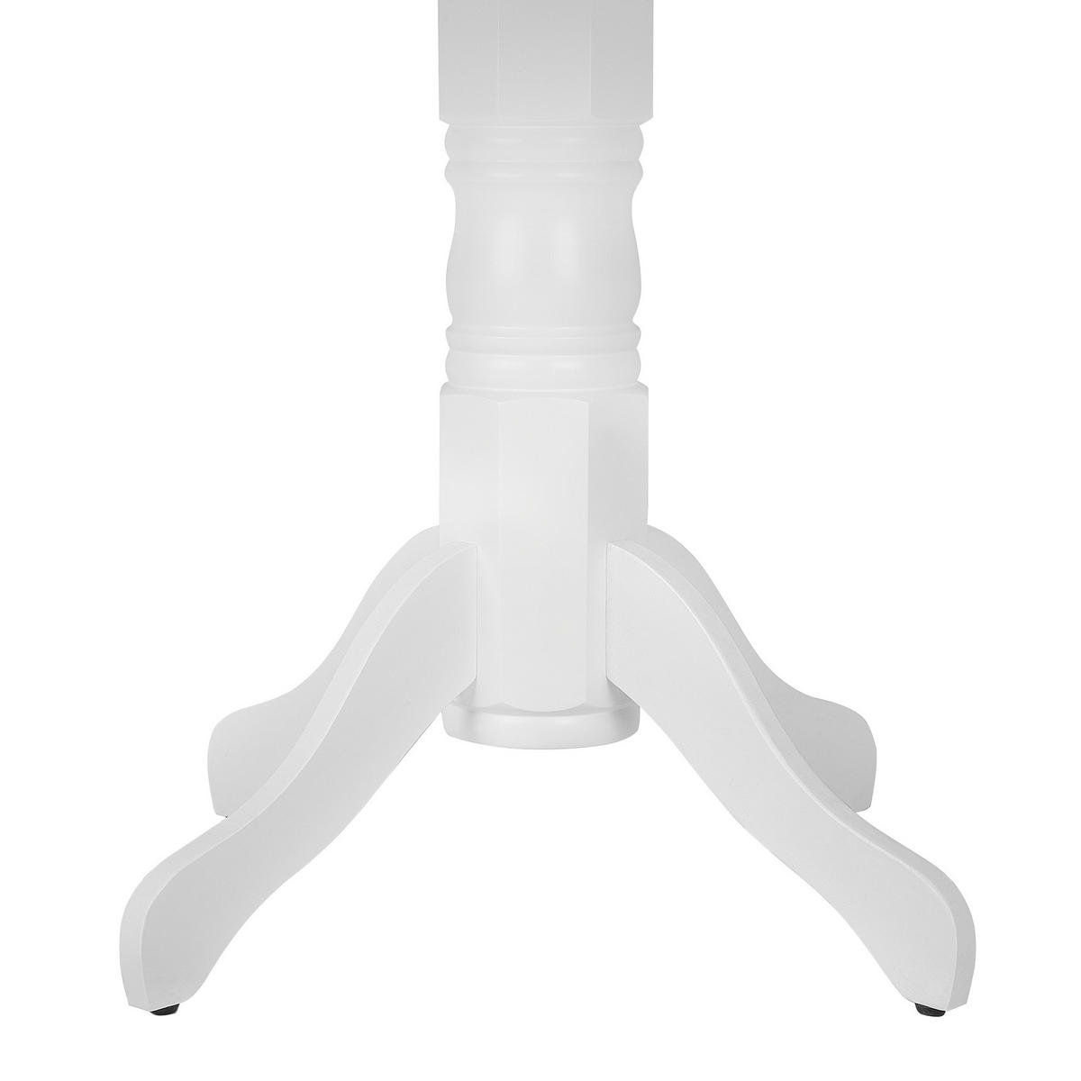 ESSTISCH 100/100/76 cm Weiß Rund Akron - Weiß, Holzwerkstoff (100/100/76cm) - Beliani